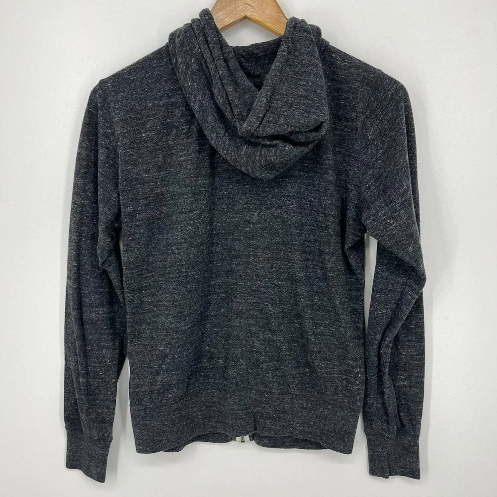 Nike Full Zip Hoodie Women's Size‎ M Gray Pockets Swoosh Logo Cotton Blend